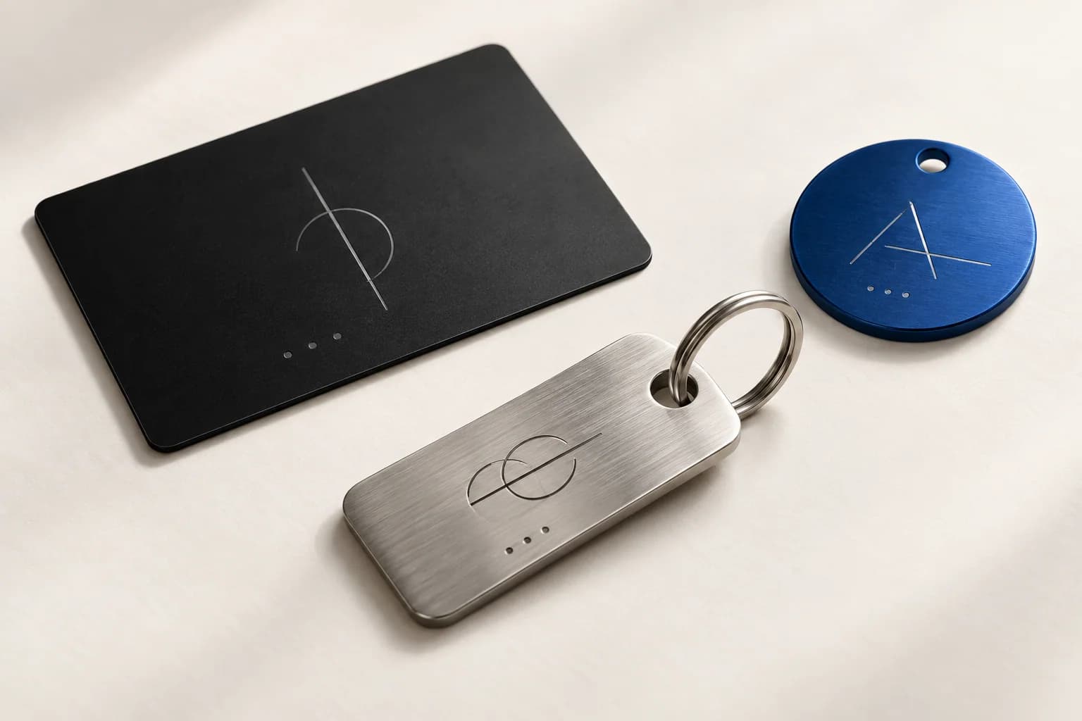 Metal gift tags with restrained personal markings